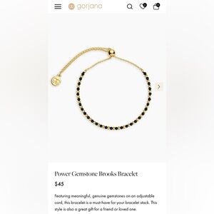 Gorjana Power Gemstone Brooks Bracelet - black onyx